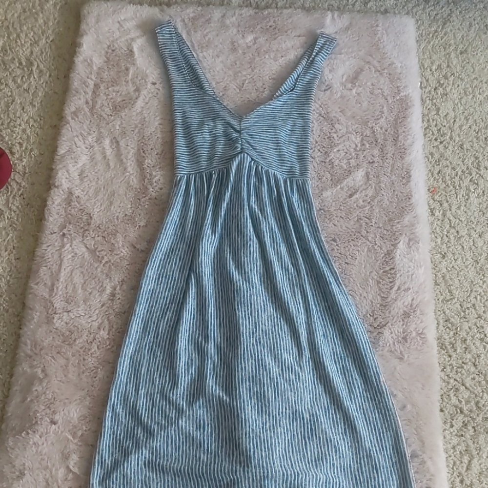 Blue striped sundress